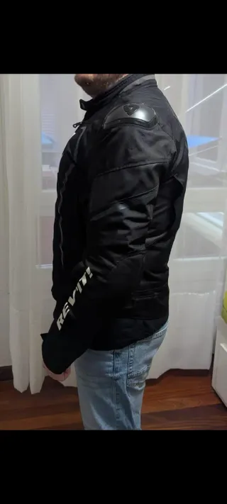 Chaqueta Moto Revit Negra