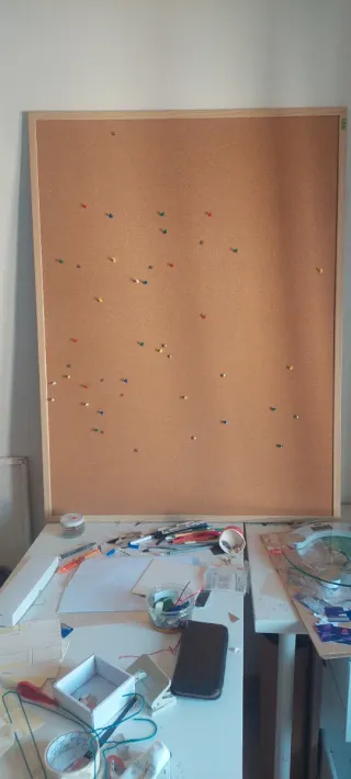 Tablón Corcho Gigante Oficina Madera