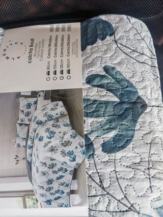 Colcha bouti reversible 235x260cm sin funda cojin