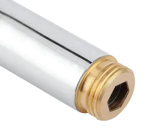 Flexo Ducha cuadrado Acero Cromado.