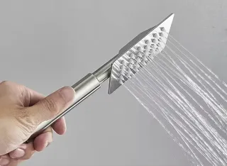 Flexo Ducha cuadrado Acero Cromado.