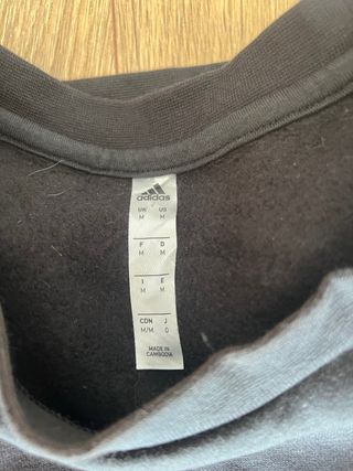 Sudadera Adidas Negra con Raya Blanca