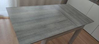 Mesa de comedor madera gris/Marrón