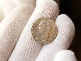 Moneda Plata 50 céntimos 1880 *8*0 Alfonso XII