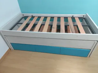 Cama nido 90cm con cama extra y cajones