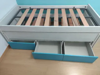 Cama nido 90cm con cama extra y cajones