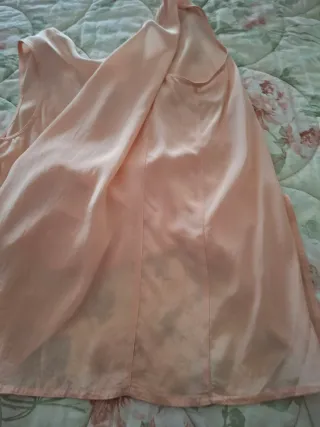Canotta rosa antico ricamata XL