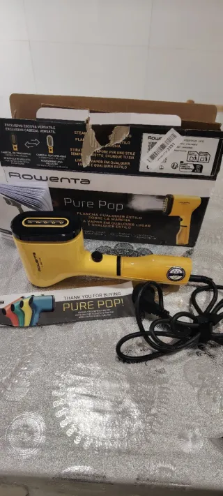 Rowenta Pure Pop Cepillo Vapor Amarillo