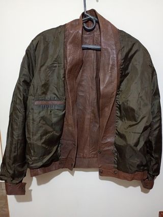 Chaqueta Cuero Mujer Café