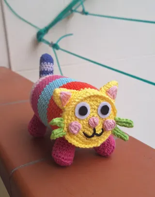 Gato Crochet Pillow cat/Gato almohada Gabby Dollho