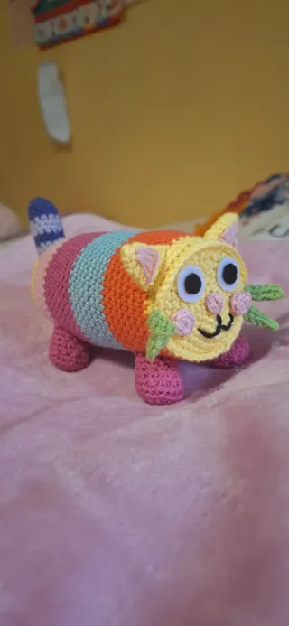 Gato Crochet Pillow cat/Gato almohada Gabby Dollho