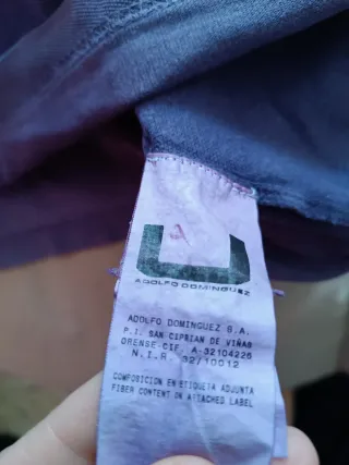 Polo Adolfo Dominguez Talla M lila