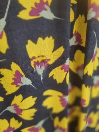 Vestido ZARA floral amarillo y negro