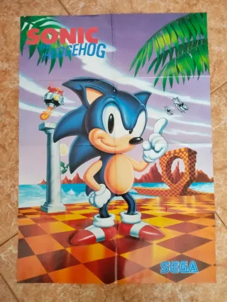 póster promocional de Sonic the Hedgehog 1991