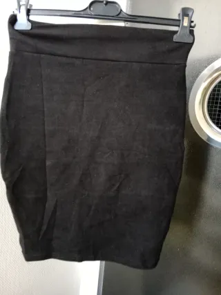 Falda Zara Negra Talla S