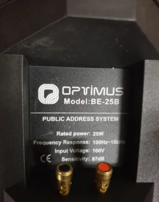 Altavoz Profesional Optimus BE-25B 25W