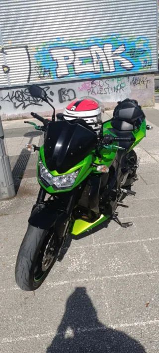 Kawasaki Z750 Naked Negra y Verde