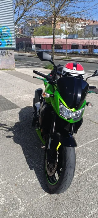 Kawasaki Z750 Naked Negra y Verde