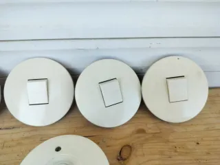 Interruptores de luz vintage (5 unidades)