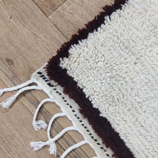 Alfombra Azilal Lana Beige y Negro