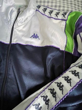 Giubbotto sportivo Kappa blu e bianco