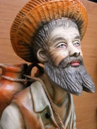 Figura cerámica hombre con cántaros 49cm
