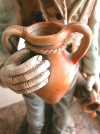 Figura cerámica hombre con cántaros 49cm