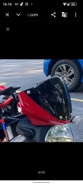 Parabrisas Ducati Monster Negro/Rojo