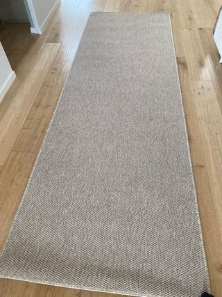 Tappeto lungo juta/cotone beige 3 mt