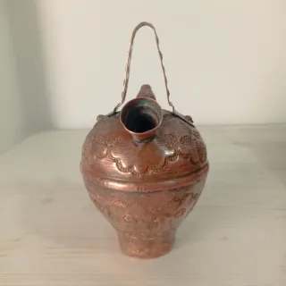 Mini botijo de cobre decorado