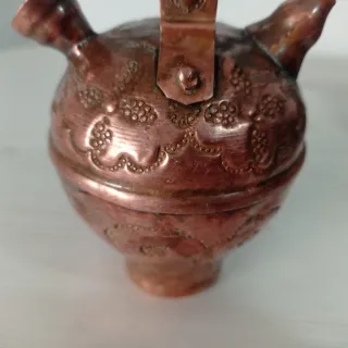 Mini botijo de cobre decorado