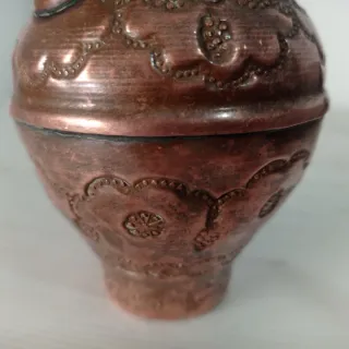 Mini botijo de cobre decorado