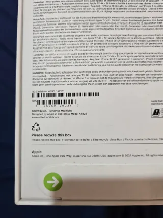 Altavoz Inteligente Apple HomePod Gris Espacial