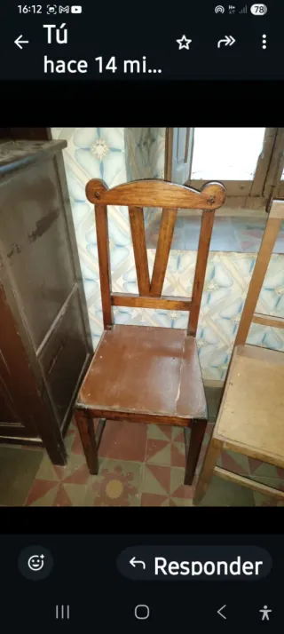 Sillas antiguas de madera