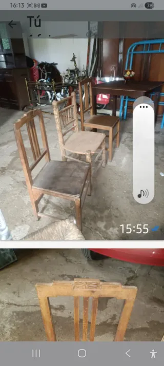 Sillas antiguas de madera