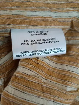 Chaqueta de Piel Corty Bennett Beige Talla M