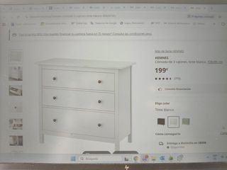 Cómoda HEMNES 3 cajones blanca