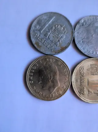 4 Monedas 1 Peseta Juan Carlos I