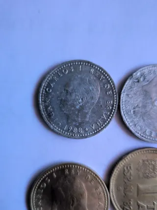 4 Monedas 1 Peseta Juan Carlos I