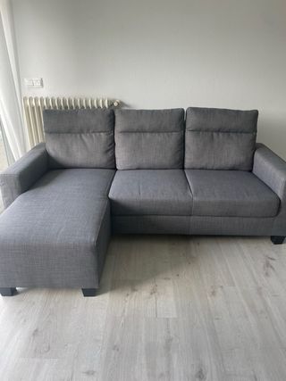 Sofá modular gris de tela