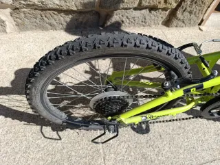 Bicicleta Montaña Infantil Negra y Verde