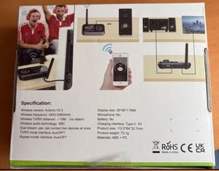 Emisor Bluetooth Audio para TV, estereos, etc BT17