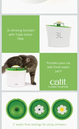 Fuente Bebedero Catit Flor 3.3L