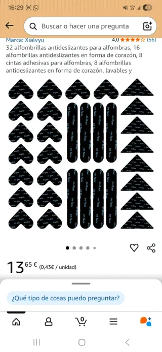 32 Alfombrillas Antideslizantes Alfombras