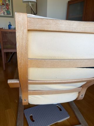 Sillón IKEA madera beige