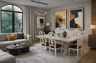 Comedor Mesa de Mármol natural de gran veta