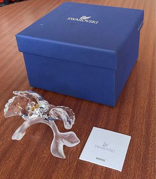 Coppia di colombe Swarovski in cristallo