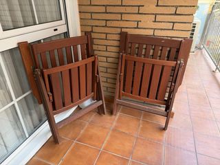 Pack 2 Sillas Madera Exterior Plegables