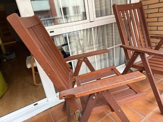 Pack 2 Sillas Madera Exterior Plegables