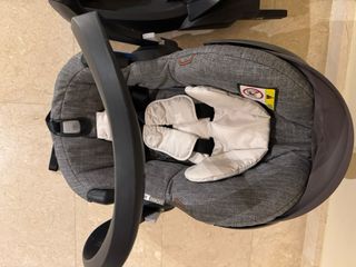 Stokke juego: carrito con Silla Coche, Capazo Gris